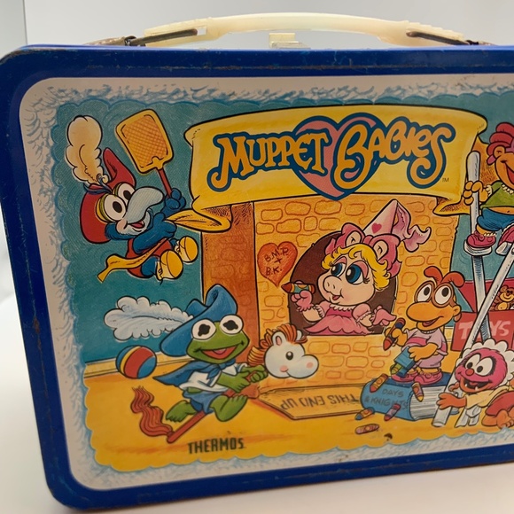 Vintage Jim Henson's Muppet Babies Retro Metal Lunch Box with Thermos 1985 - Picture 8 of 16